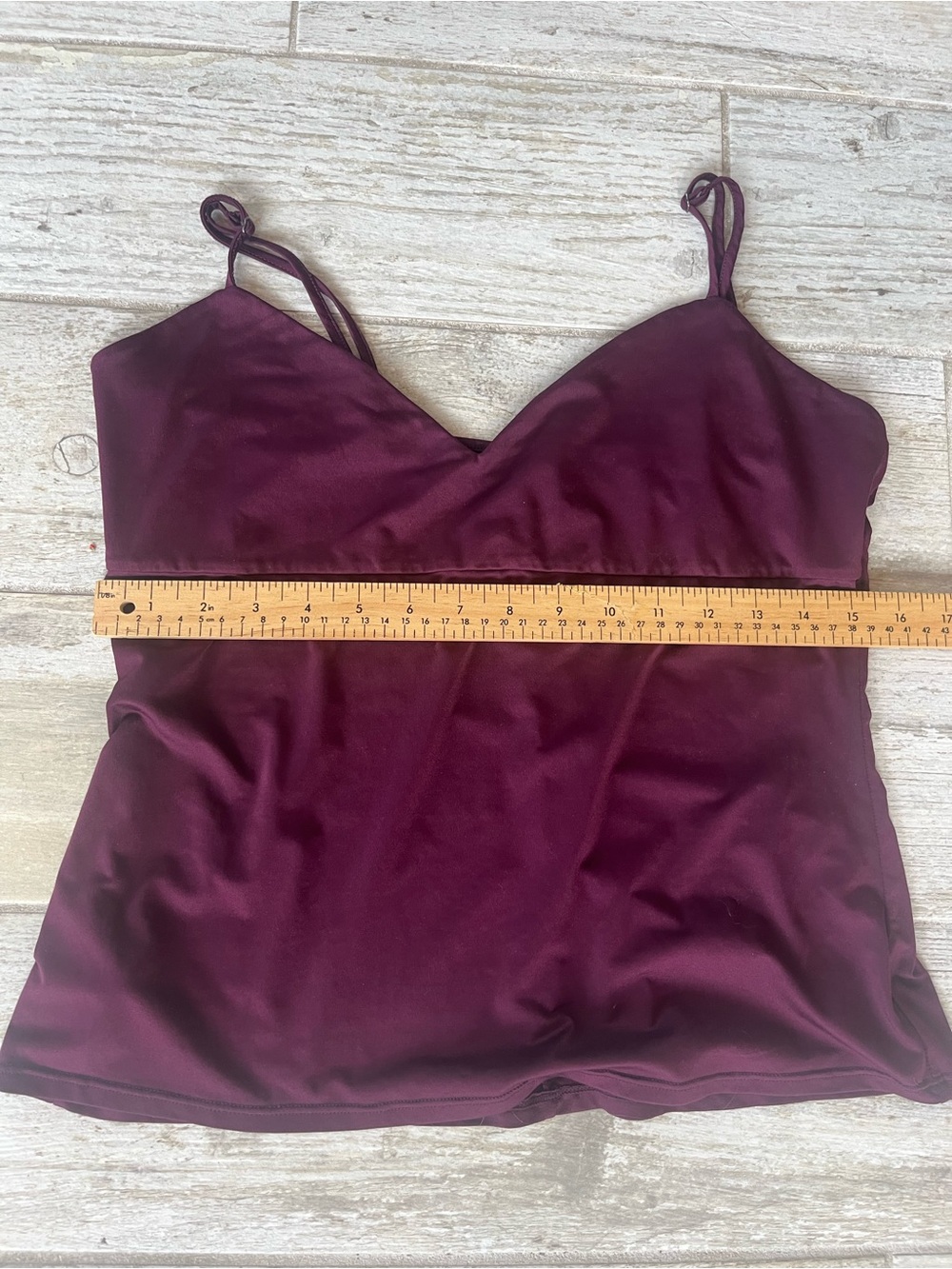 ☀️2/10$☀️Wine Burgundy V-Neck Strappy Tank Top